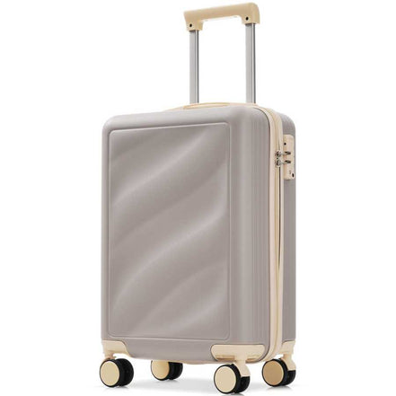 Compact carry-on suitcase from durable lightweight luggage set, featuring TSA lock and 360° spinner wheels for effortless travel.