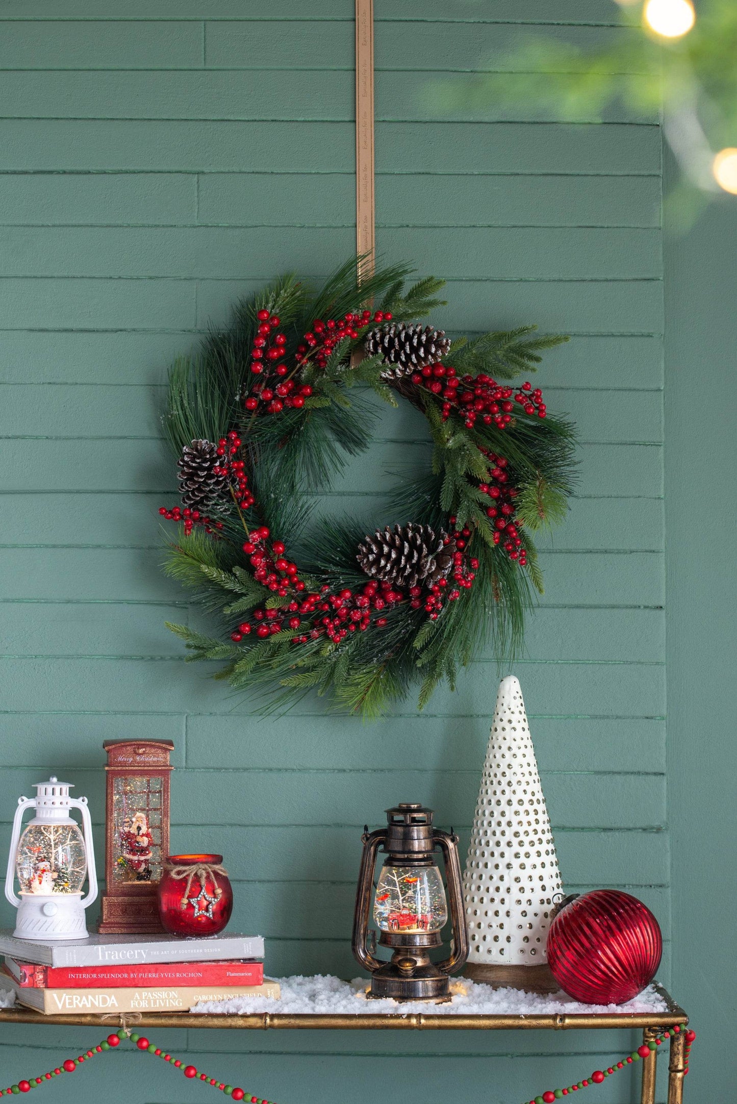 D6.7x18' Glass Christmas Cone Tree Decoration, Cream