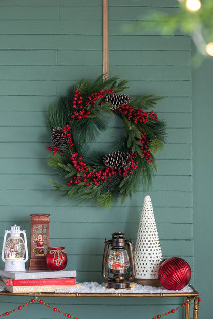 D6.7x18' Glass Christmas Cone Tree Decoration, Cream