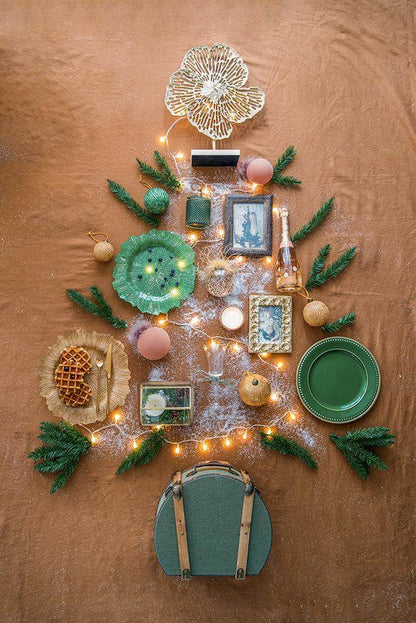 Glass Christmas Tree Ornaments Set - 6 Decorative Balls