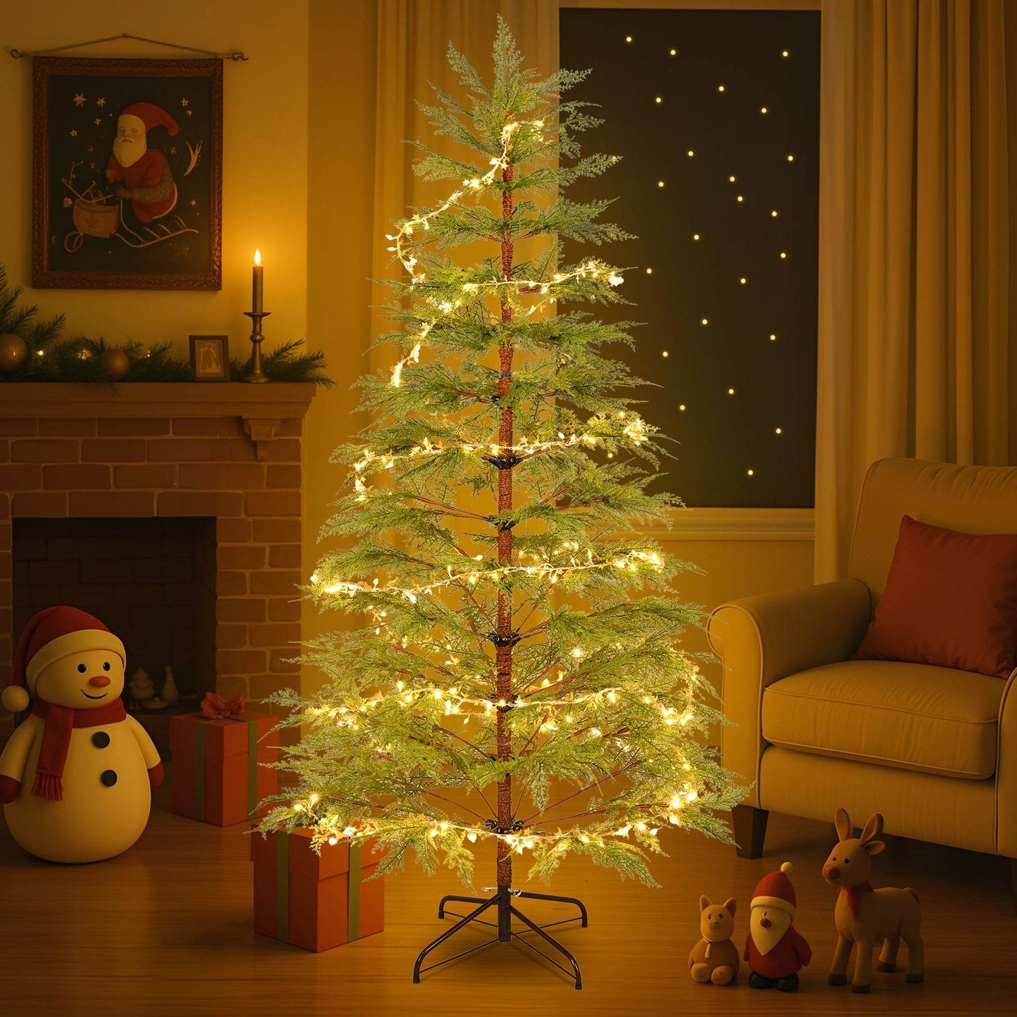 6ft Realistic LED Christmas Tree with Metal Stand - 612 Tips Default