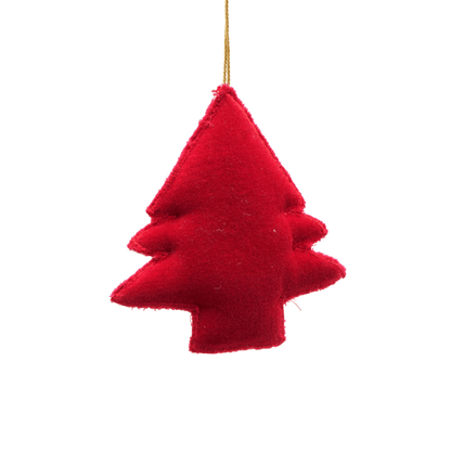 Expobazaar Embroidered Christmas Cheer Ornament - Red