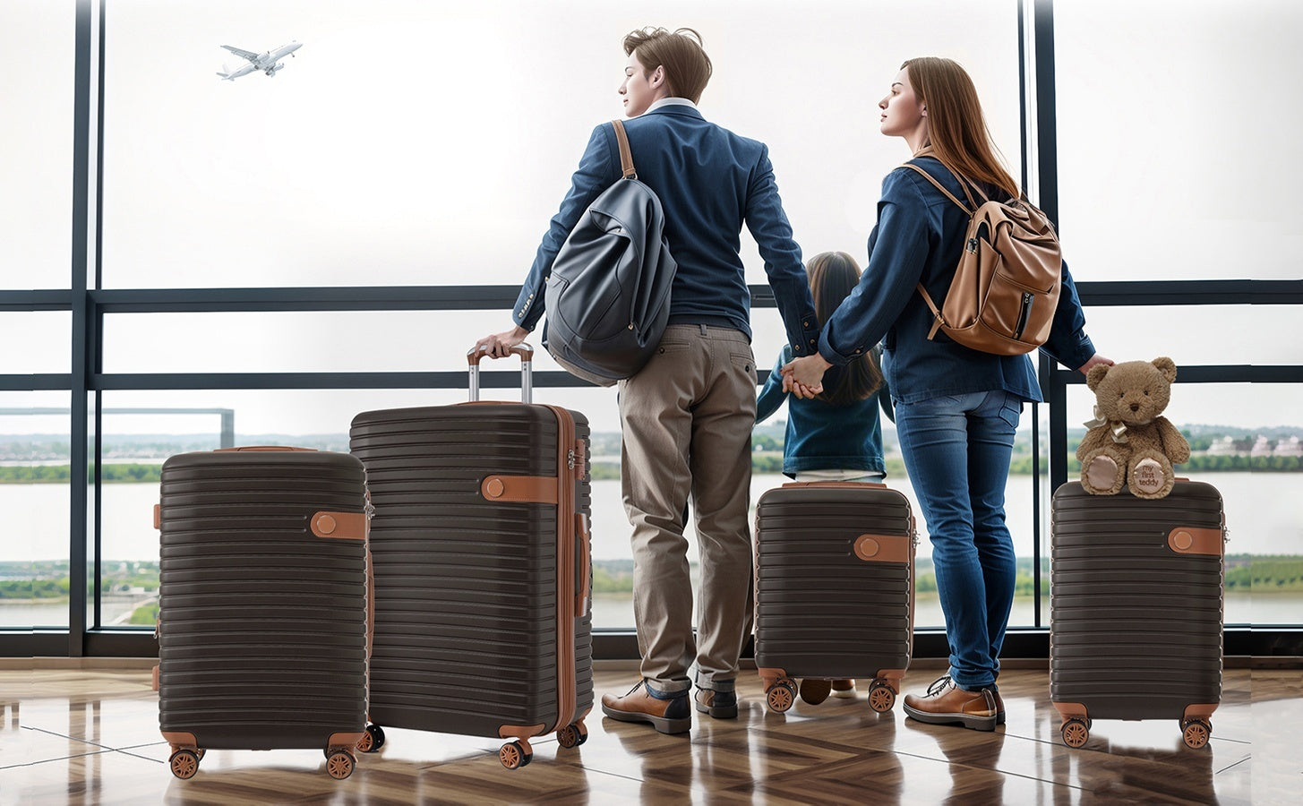 4 Piece Luggage Set Suitcase Set, ABS Hard Shell Lightweight Expandable Travel Luggage with 4 Packing Cubes, TSA Lock, Spinner Wheels for Men Women(16/20/24/28)