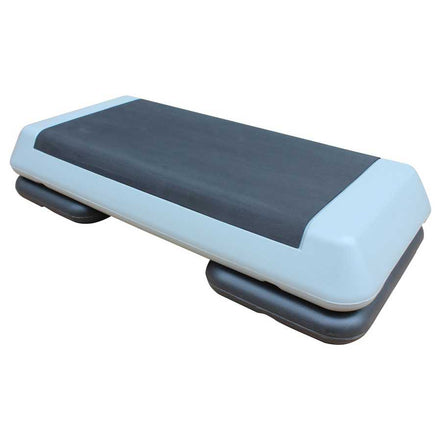 Aerobic Stepper - Adjustable Workout Platform with 2 Risers, featuring a durable non-slip surface for safe fitness routines.