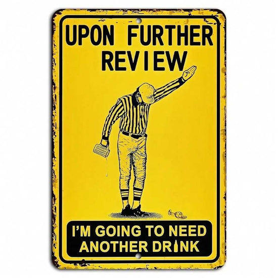 CIFbuy Metal Football Referee Sign for Sports Bar Decor