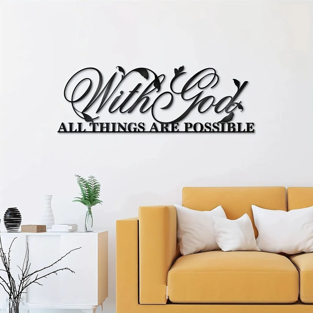 Zebra Metal Wall Art - For I Know the Plans I Have for You displayed above a yellow couch, adding faith-inspired charm to living rooms.