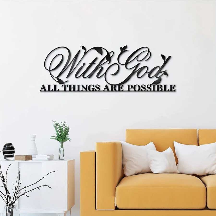 Zebra Metal Wall Art - For I Know the Plans I Have for You displayed above a yellow couch, adding faith-inspired charm to living rooms.