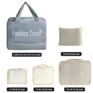 Hardshell Suitcase with Spinner Wheels ABS Luggage Sets Lightweight Durable Suitcase,8-Piece Set (20/24/28+portable handbag + 4 pieces storage bag set) , GREEN