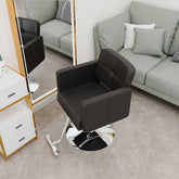Modern salon interior with white ceiling and lighting