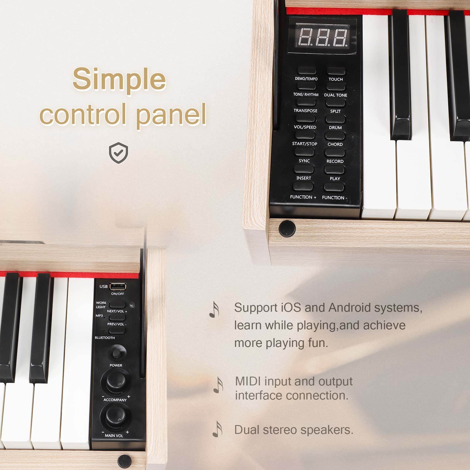 88-Key Digital Piano with Stand - Modern Design