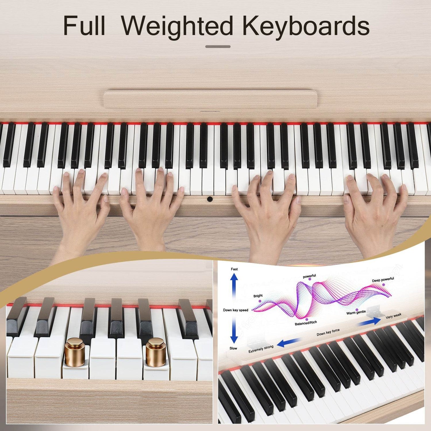 88-Key Digital Piano with Stand - Modern Design