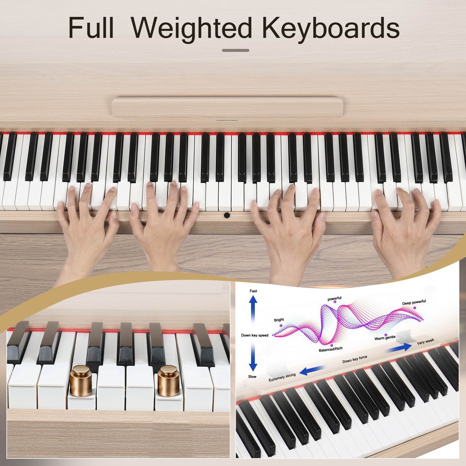 88-Key Digital Piano with Stand - Modern Design