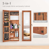 Jewelry Armoire with mirror and organized jewelry space