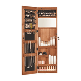 Jewelry Armoire with mirror and organized jewelry space