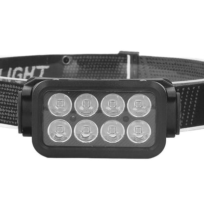 8LED Headlamp Super Bright Outdoor Head Light- Type C Charging