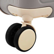 360° dual spinner wheels on durable lightweight suitcase ensure smooth, quiet, and stable movement across all surfaces.