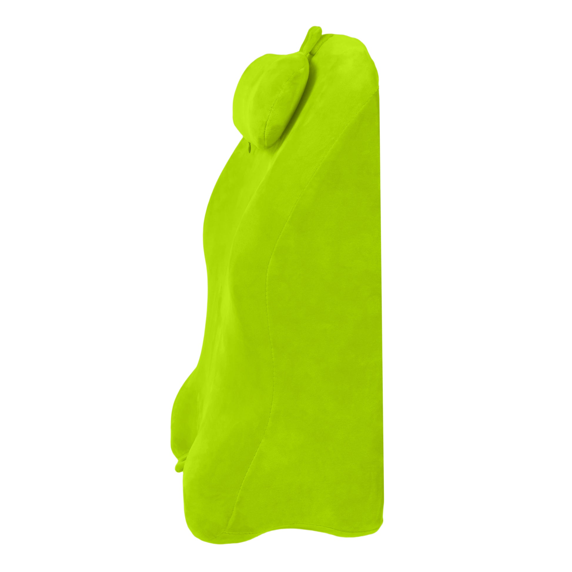 Side view of the Ergonomic Spinal Posture Support Pillow - Memory Foam, showcasing its contoured shape for spinal alignment and posture correction.