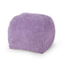 A lavender purple microfiber bath mat or pouf with a textured, looped chenille-like surface, shown on a clean white background.