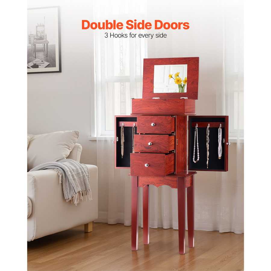 Jewelry Storage Cabinet Armoire | Multi-compartment, large capacity