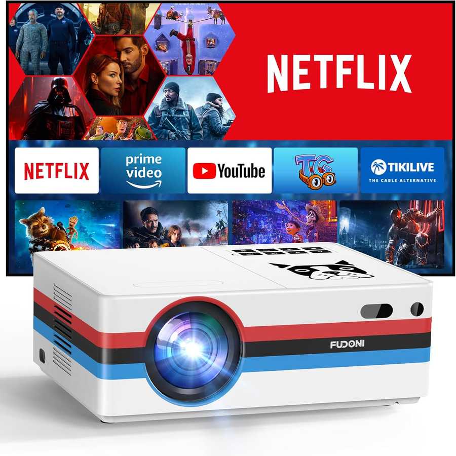 FUDONI Smart Projector with native 1080P for home entertainment