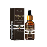 OUHOE Natural Vital Bee venom Essence bottle and packaging on a white background