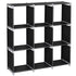 mlnshops 9 Compartments Storage Rack Black Shelf