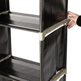 mlnshops 9 Compartments Storage Rack Black Shelf