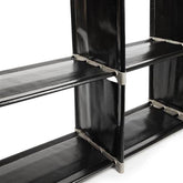 mlnshops 9 Compartments Storage Rack Black Shelf