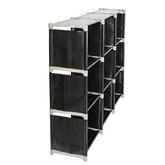 mlnshops 9 Compartments Storage Rack Black Shelf