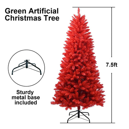 6ft Red Christmas Tree: Vibrant Holiday Decor with 804 Tips
