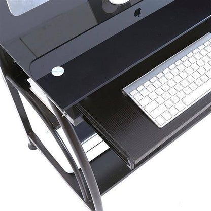 Exquisite Integrated Stalinite Computer Desk 307B Black