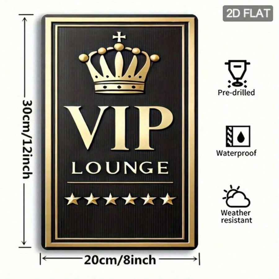 Elegant VIP Lounge Metal Wall Art for Home Decor