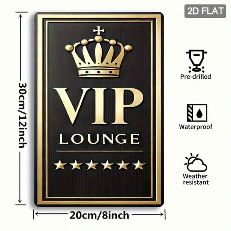 Elegant VIP Lounge Metal Wall Art for Home Decor