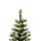 Decorative Christmas tree with lights on a white background