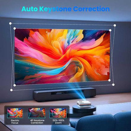 Auto keystone correction for perfect image alignment