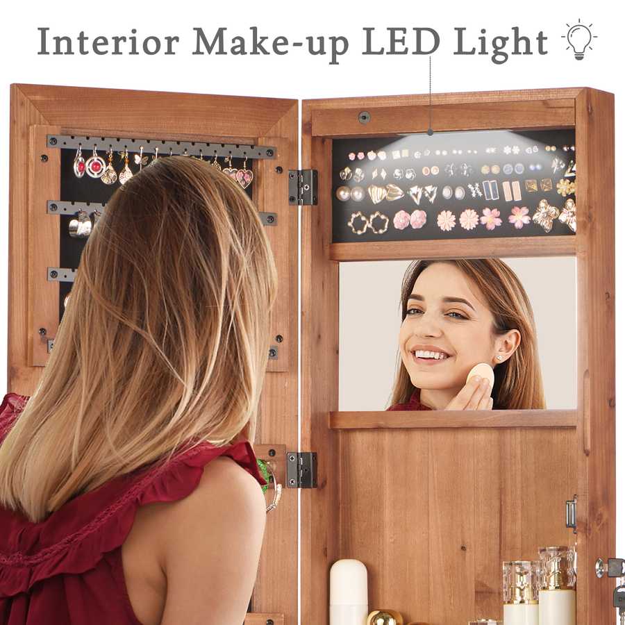 Jewelry Armoire Interior with LED Light