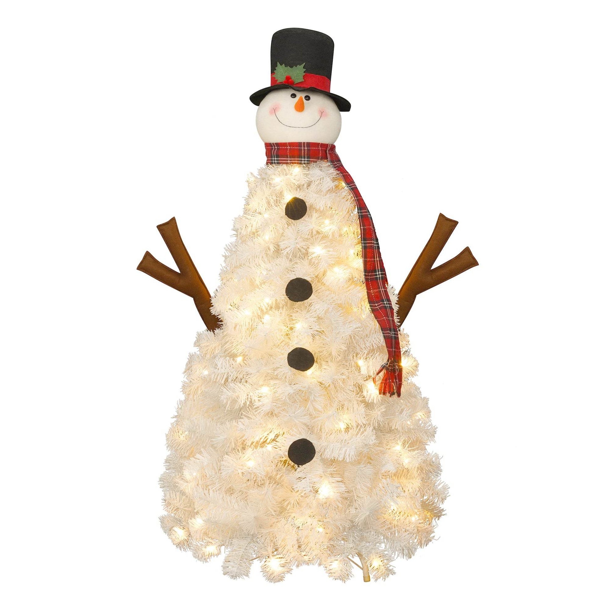 4ft Snowman Christmas Tree -Shaped Christmas Tree with Light