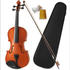 Full size violin with bow, case, and accessories for beginners and professionals