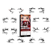 Halloween eyeliner stickers with packaging on a white background