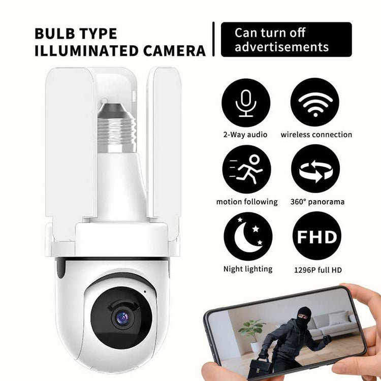 Smart light camera monitor with audio control and high-definition security features