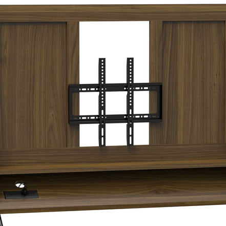 Close-up of universal TV mount bracket on Adjustable Mobile TV Stand with Mount - Adjustable Cart for secure screen installation.