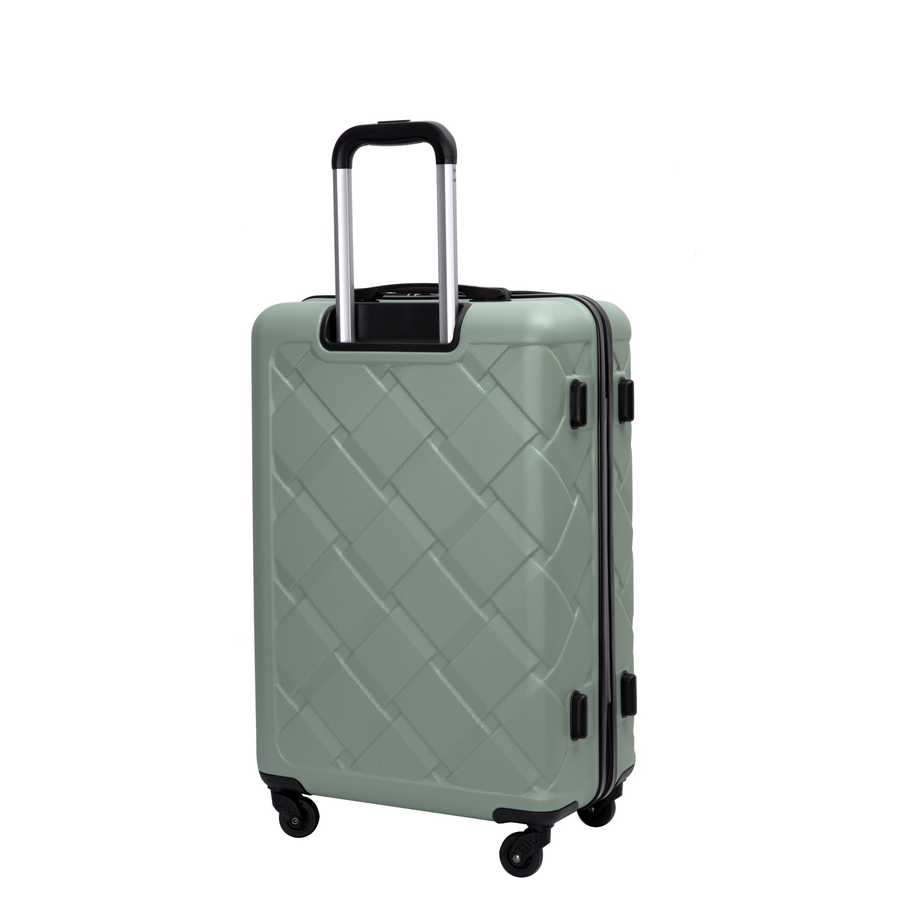 Hardshell Suitcase with Spinner Wheels ABS Luggage Sets Lightweight Durable Suitcase,8-Piece Set (20/24/28+portable handbag + 4 pieces storage bag set) , GREEN