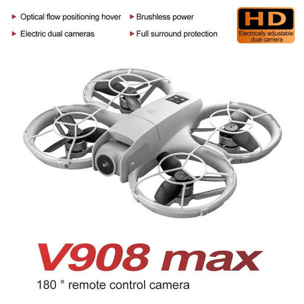 V908 max drone with features listed on a white background