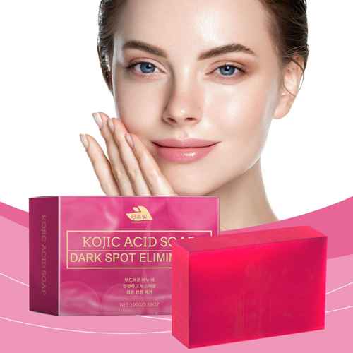 Kojic Acid Soap packaging with a woman&