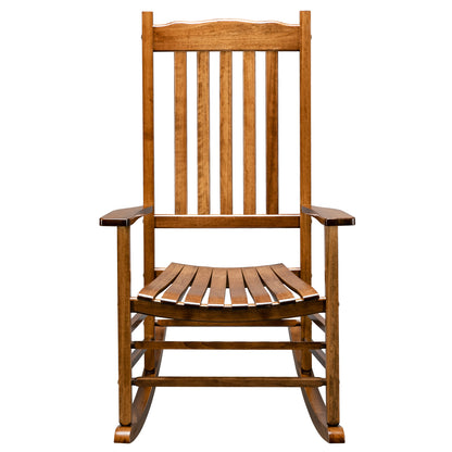 68.5*86*115CM Square Wooden Rocking Chair Wavy Backboard Original Color MLNshops]