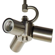 Brushed Nickel Color Pendant Light Fixture for 3 Lights, Vintage Ceiling Hanging Light Fixture with Fabric Cord for Home Lightning