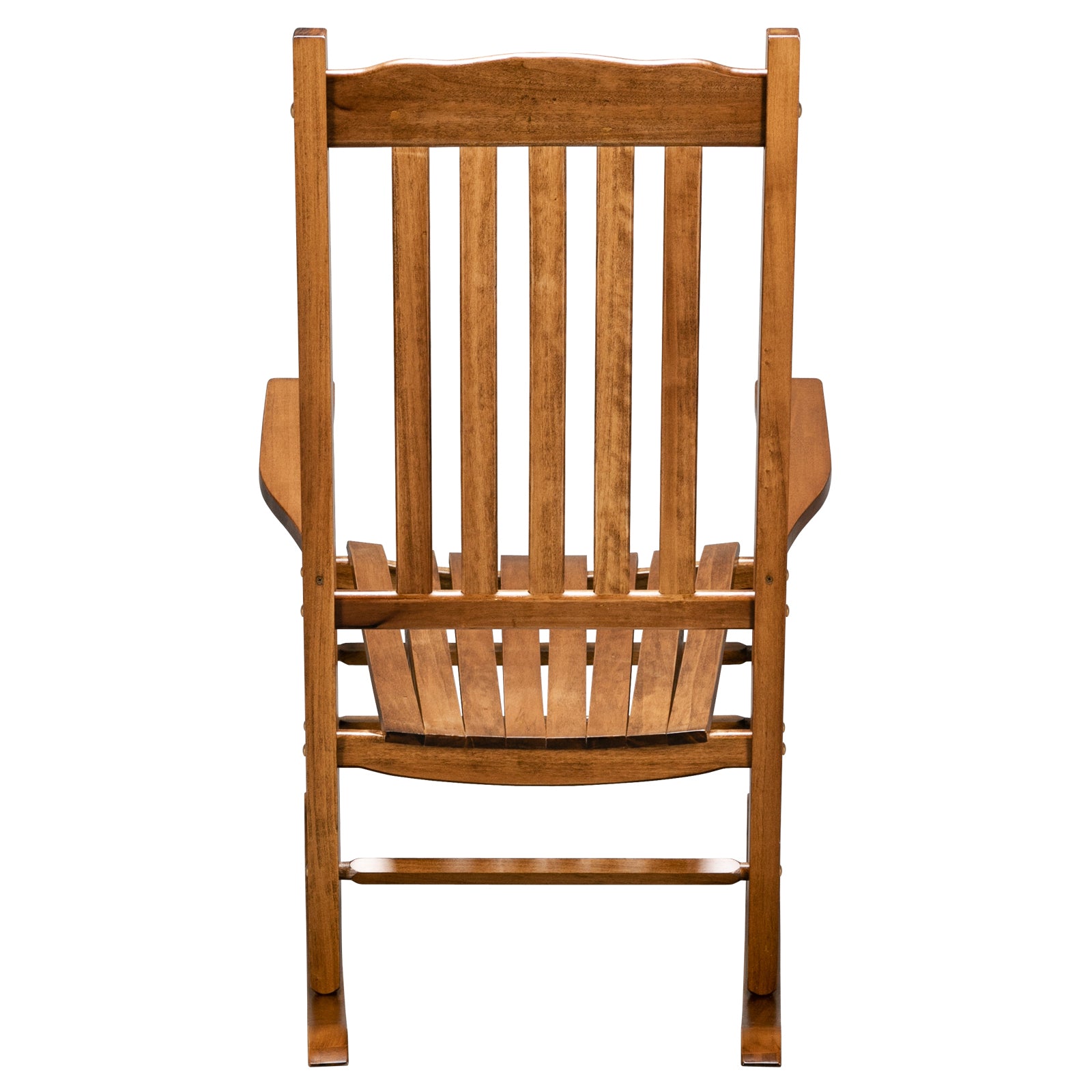 68.5*86*115CM Square Wooden Rocking Chair Wavy Backboard Original Color MLNshops]