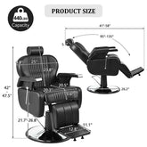 Heavy Duty Reclining Barber Chair,All Purpose Hydraulic Recline Barber