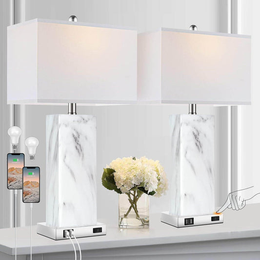 Modern Touch Control Table Lamps Set with USB Port - MLNshops