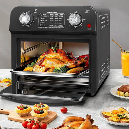 MLNshops Slim air fryer toaster oven for roasting and baking
